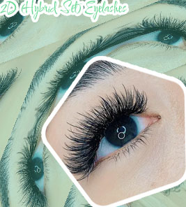 Cat eye lashes hybrid