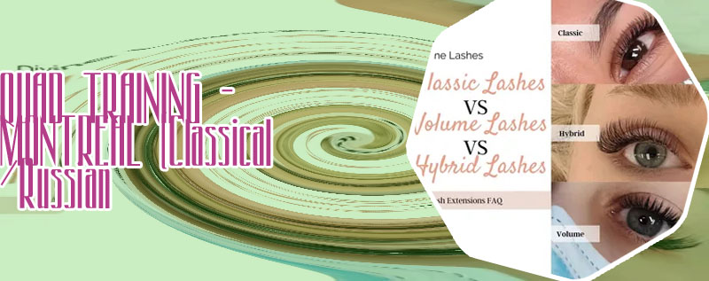 Classic hybrid and volume lashes