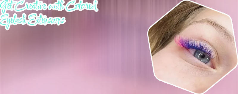 Colored eyelash extensions