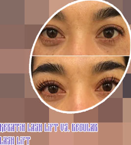 Keratin infused lash lift